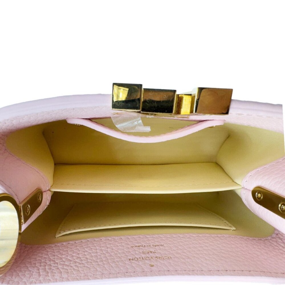 Louis Vuitton  Capucines Mini Taurillon Leather Crossbody Bag Pink - Picture 11 of 12